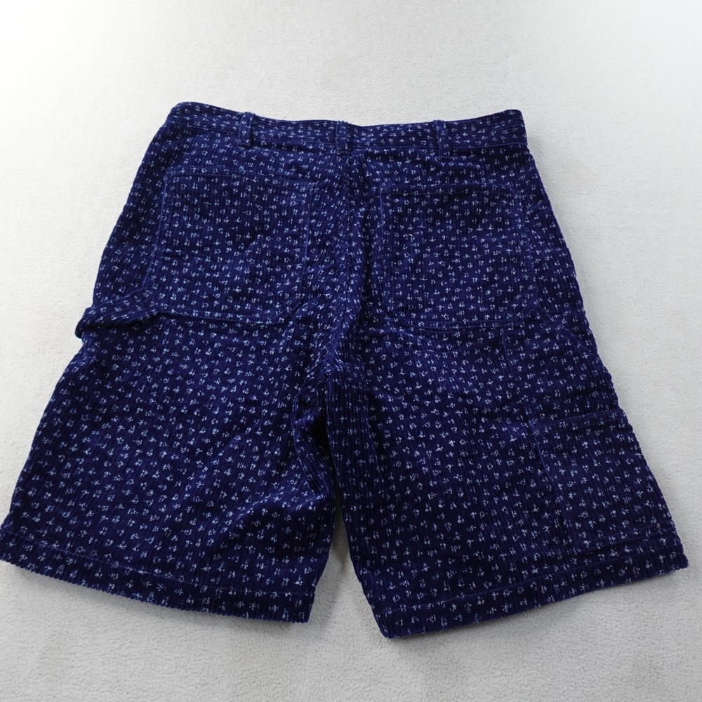 Emotionally Unavailable Shorts Mens S Navy Floral Corduroy Made Japan Carpenter - Picture 2 of 11